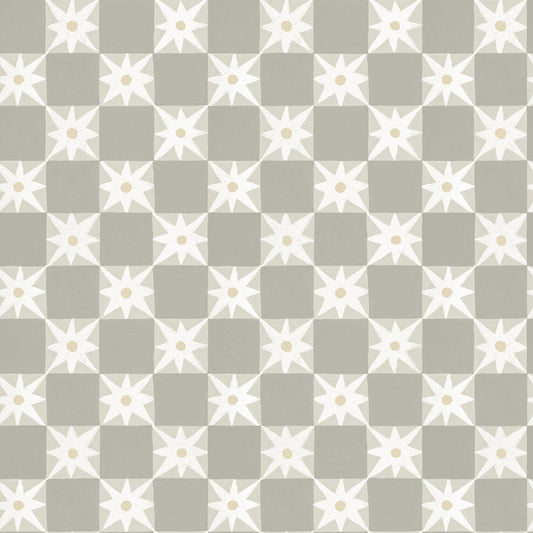 York Wallcoverings Grasscloth, Wood and Stone Stardust Warm Grey Checkerboard Peel and Stick Wallpaper Bohemian Small Prints Greys  Wallpaper - PSW1589RL