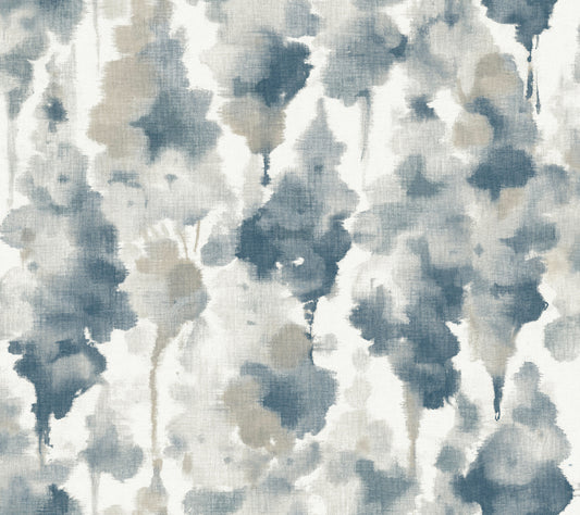 York Wallcoverings Simply Candice PSWP Mirage Navy Peel and Stick Wallpaper Modern Botanical Blues  Wallpaper - PSW1603RL