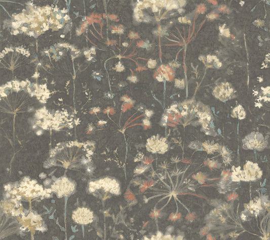 York Wallcoverings Simply Candice PSWP Botanical Fantasy Red and Blue Peel and Stick Wallpaper Farmhouse Botanical Greys  Wallpaper - PSW1604RL