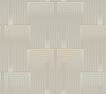York Wallcoverings Simply Candice PSWP Vanishing Taupe and Pearl Peel and Stick Wallpaper Glam Geometrics Beiges  Wallpaper - PSW1606RL