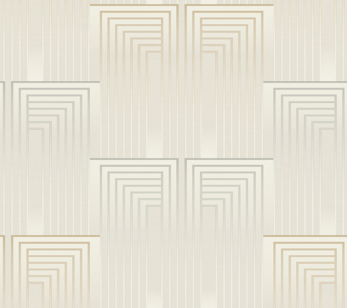 York Wallcoverings Simply Candice PSWP Vanishing Silver and Gold Peel and Stick Wallpaper Glam Geometrics Whites and Off-Whites  Wallpaper - PSW1608RL