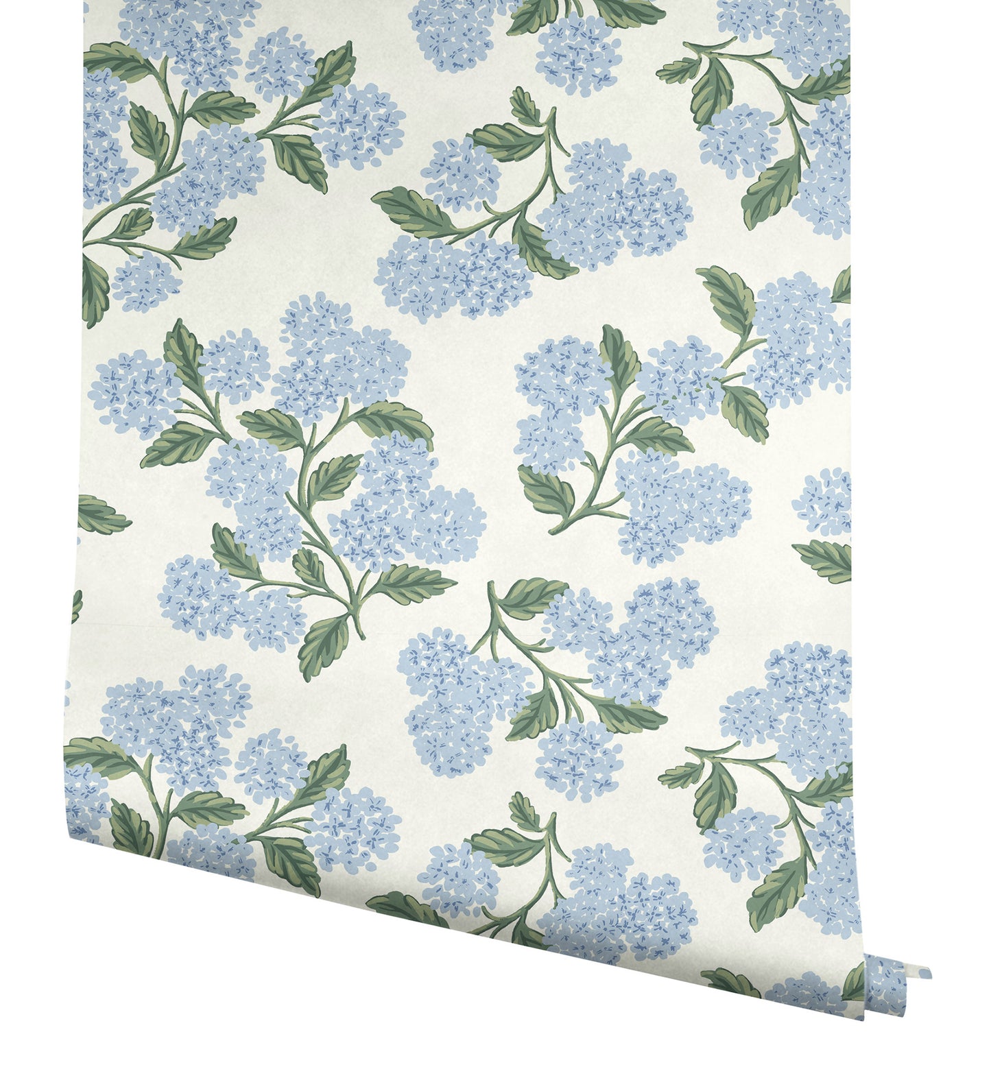 York Wallcoverings Rifle Paper Co P+S 4th Edition Hydrangea Blue and White Peel and Stick Wallpaper Modern Florals Blues  Wallpaper - PSW1617RL