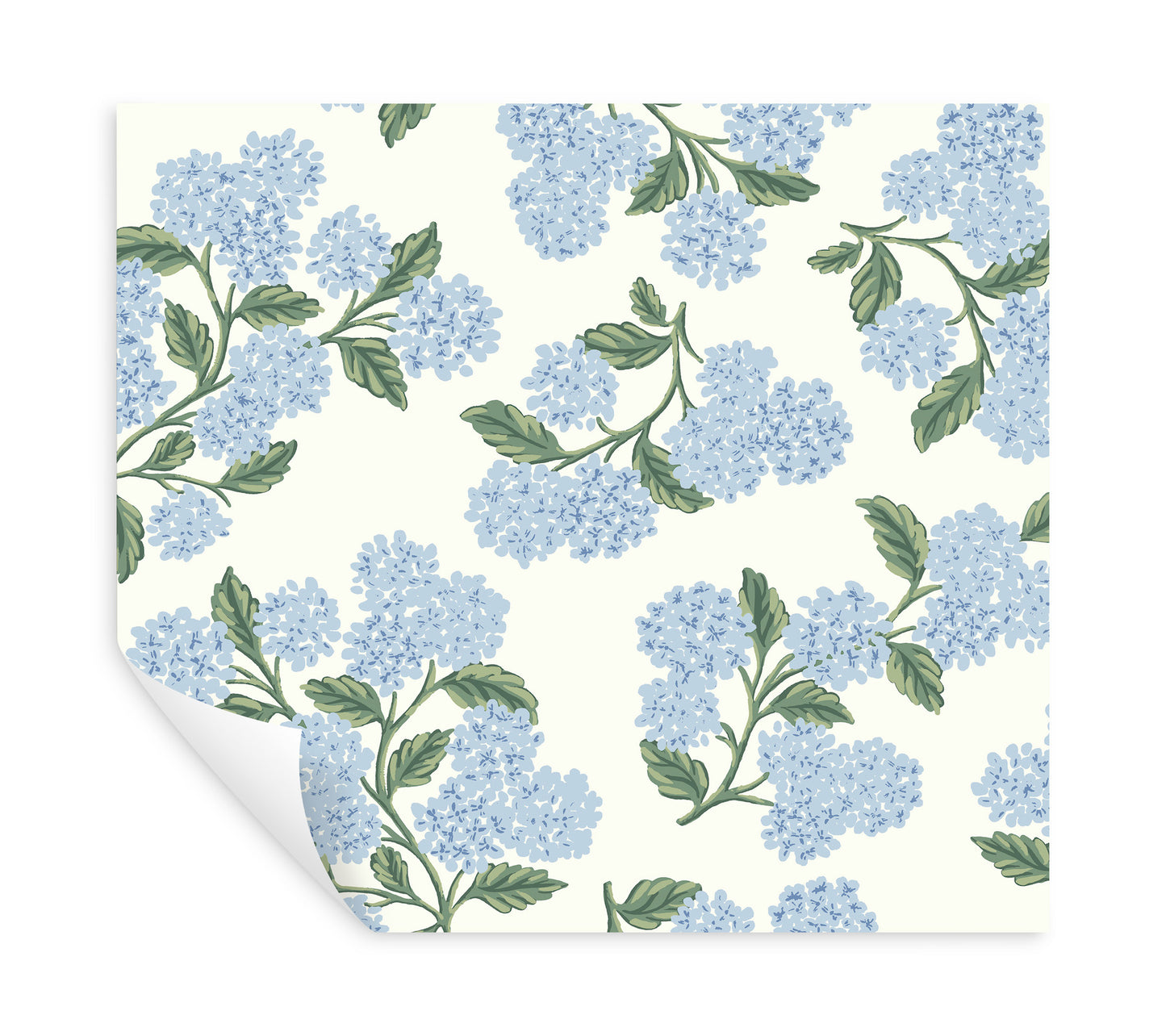 York Wallcoverings Rifle Paper Co P+S 4th Edition Hydrangea Blue and White Peel and Stick Wallpaper Modern Florals Blues  Wallpaper - PSW1617RL