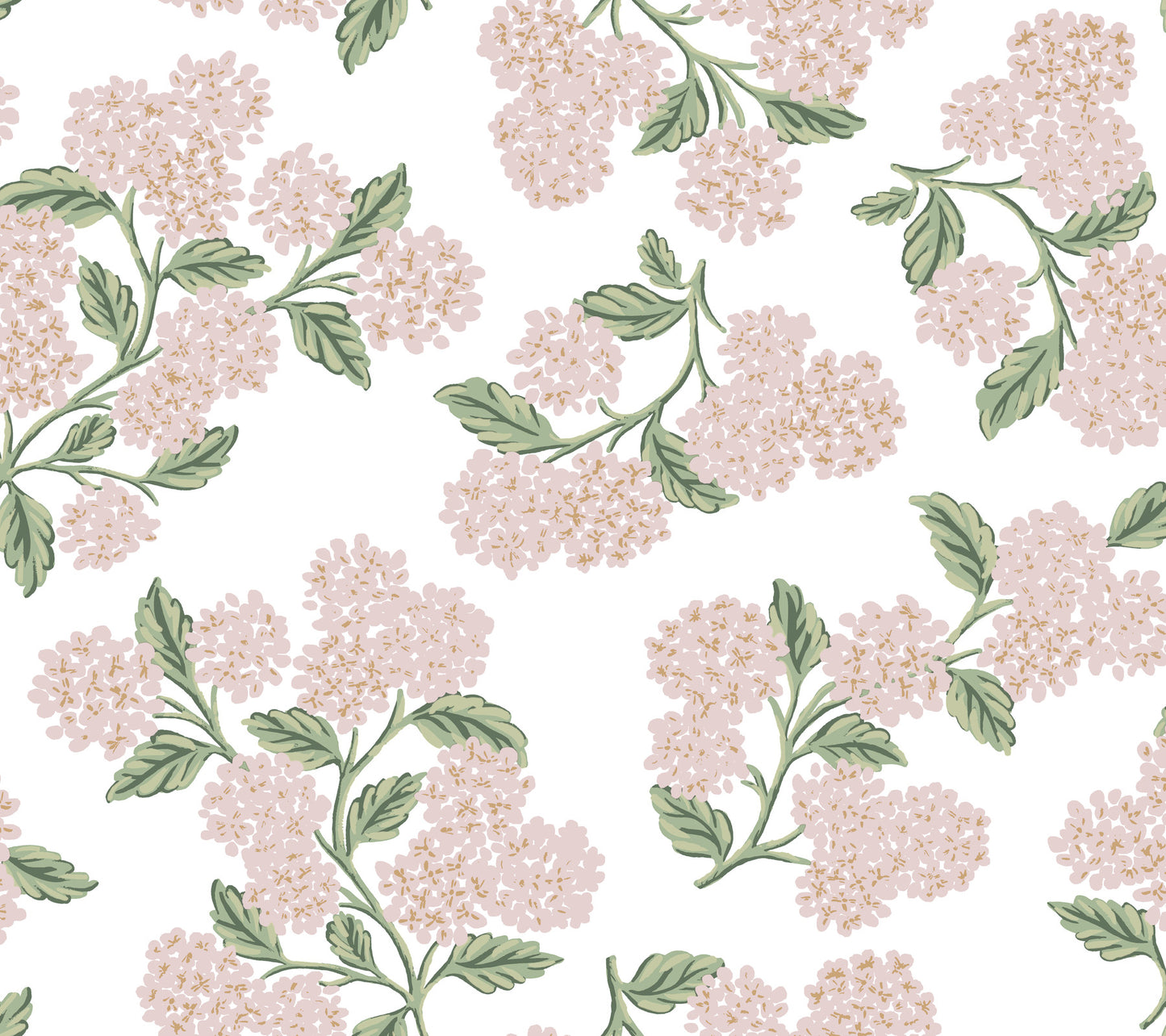 York Wallcoverings Rifle Paper Co P+S 4th Edition Hydrangea Pink and White Peel and Stick Wallpaper Modern Florals Pinks  Wallpaper - PSW1620RL