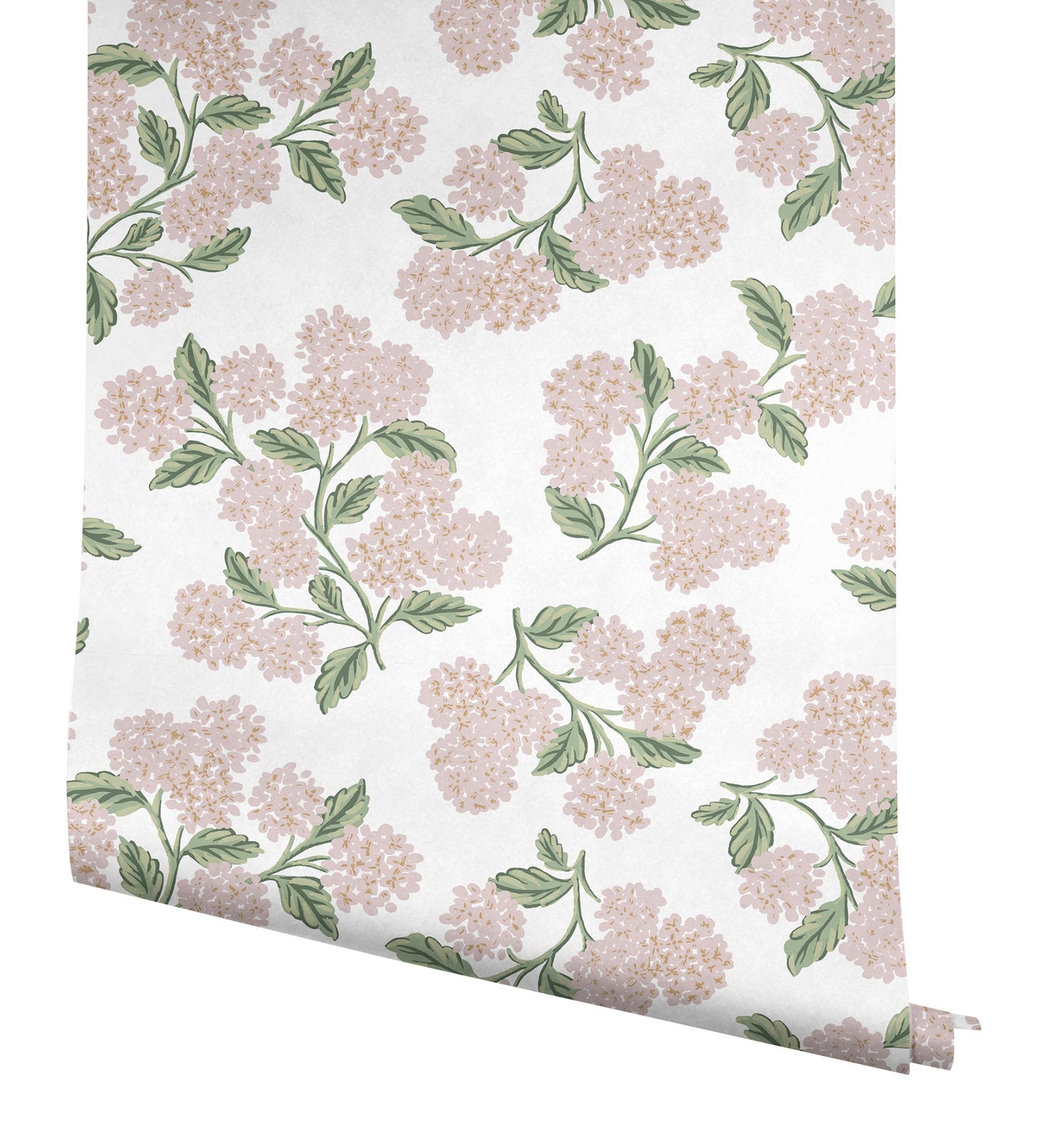York Wallcoverings Rifle Paper Co P+S 4th Edition Hydrangea Pink and White Peel and Stick Wallpaper Modern Florals Pinks  Wallpaper - PSW1620RL
