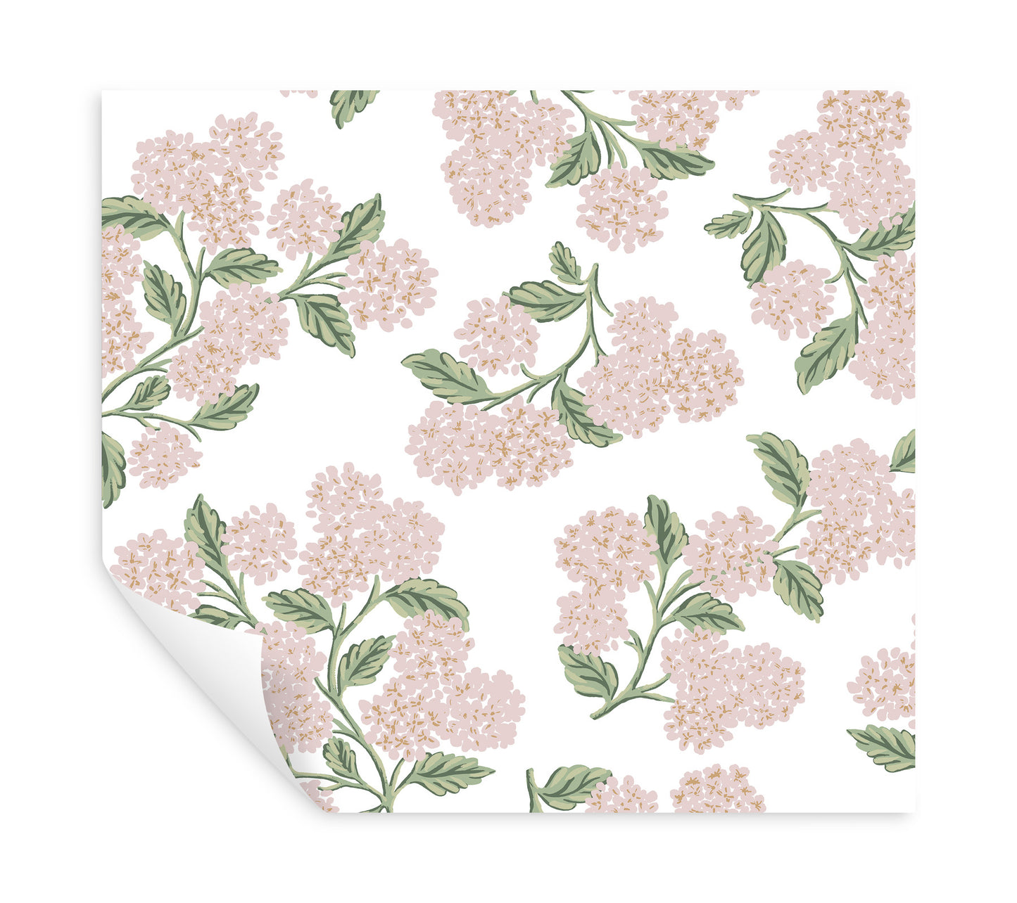 York Wallcoverings Rifle Paper Co P+S 4th Edition Hydrangea Pink and White Peel and Stick Wallpaper Modern Florals Pinks  Wallpaper - PSW1620RL