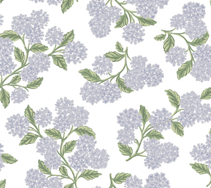 York Wallcoverings Rifle Paper Co P+S 4th Edition Hydrangea Lilac and White Peel and Stick Wallpaper Modern Florals Purples  Wallpaper - PSW1621RL