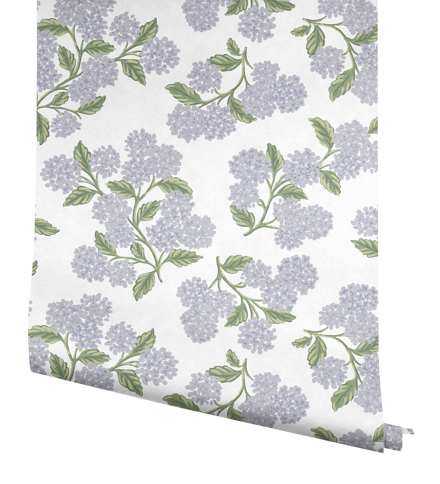 York Wallcoverings Rifle Paper Co P+S 4th Edition Hydrangea Lilac and White Peel and Stick Wallpaper Modern Florals Purples  Wallpaper - PSW1621RL