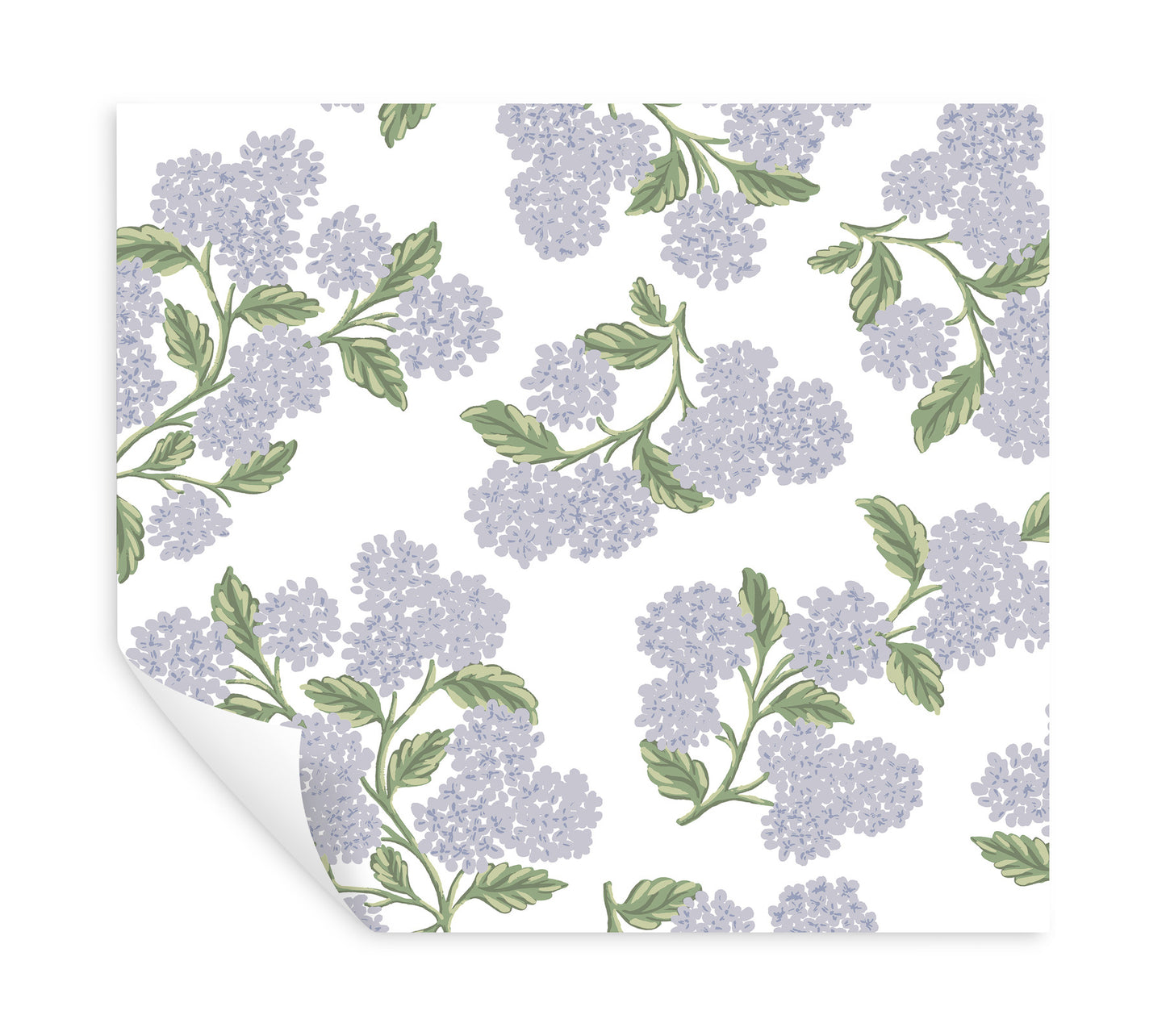 York Wallcoverings Rifle Paper Co P+S 4th Edition Hydrangea Lilac and White Peel and Stick Wallpaper Modern Florals Purples  Wallpaper - PSW1621RL