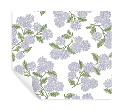 York Wallcoverings Rifle Paper Co P+S 4th Edition Hydrangea Lilac and White Peel and Stick Wallpaper Modern Florals Purples  Wallpaper - PSW1621RL
