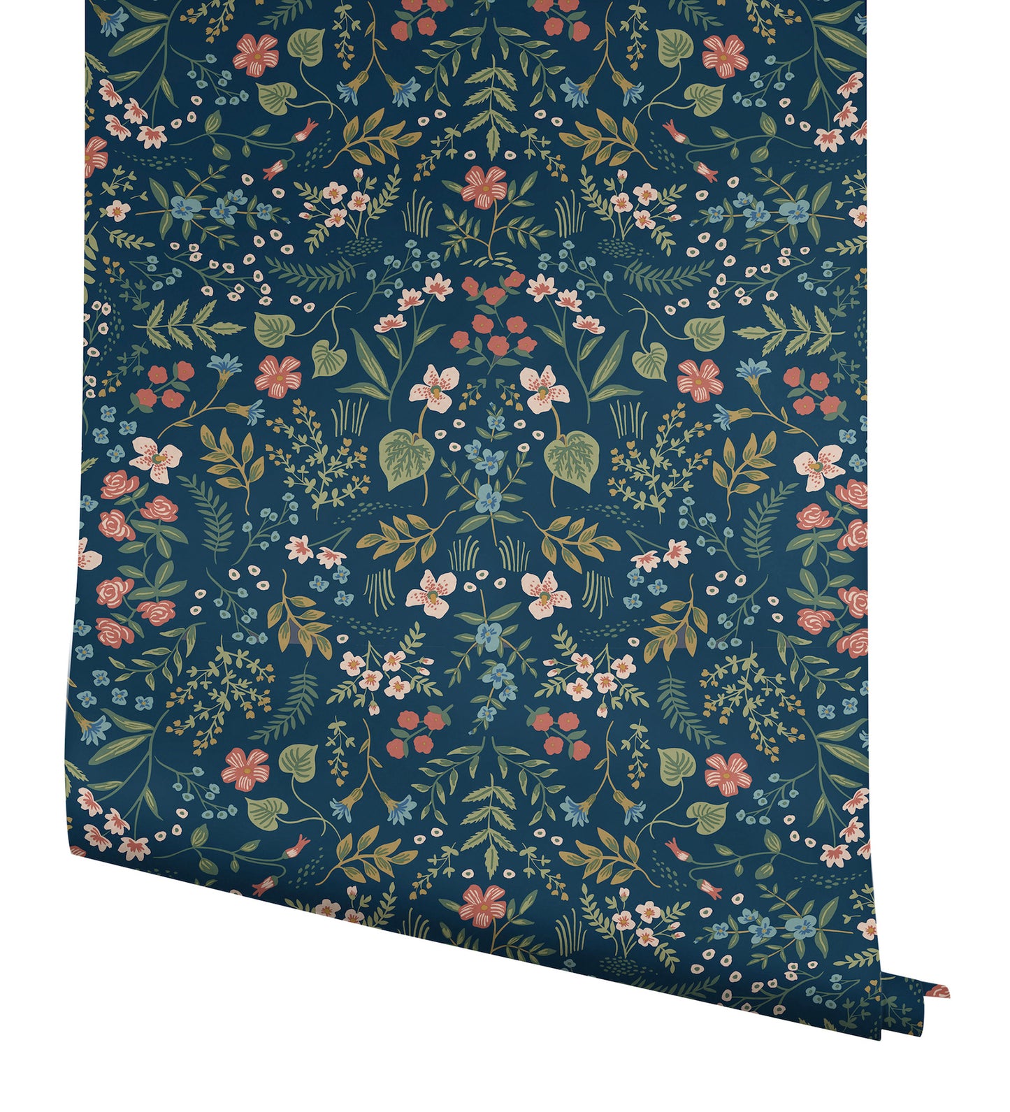 York Wallcoverings Rifle Paper Co P+S 4th Edition Wildwood Navy Peel and Stick Wallpaper Farmhouse Florals Blues  Wallpaper - PSW1622RL