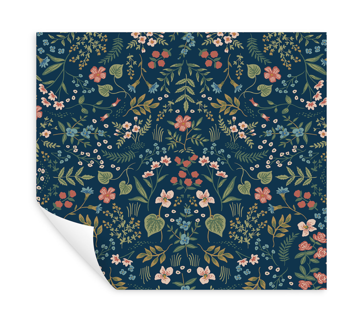York Wallcoverings Rifle Paper Co P+S 4th Edition Wildwood Navy Peel and Stick Wallpaper Farmhouse Florals Blues  Wallpaper - PSW1622RL