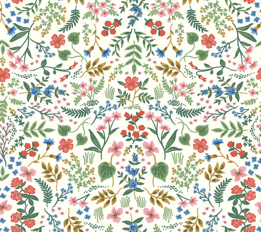 York Wallcoverings Rifle Paper Co P+S 4th Edition Wildwood Rose Peel and Stick Wallpaper Farmhouse Florals Greens  Wallpaper - PSW1624RL