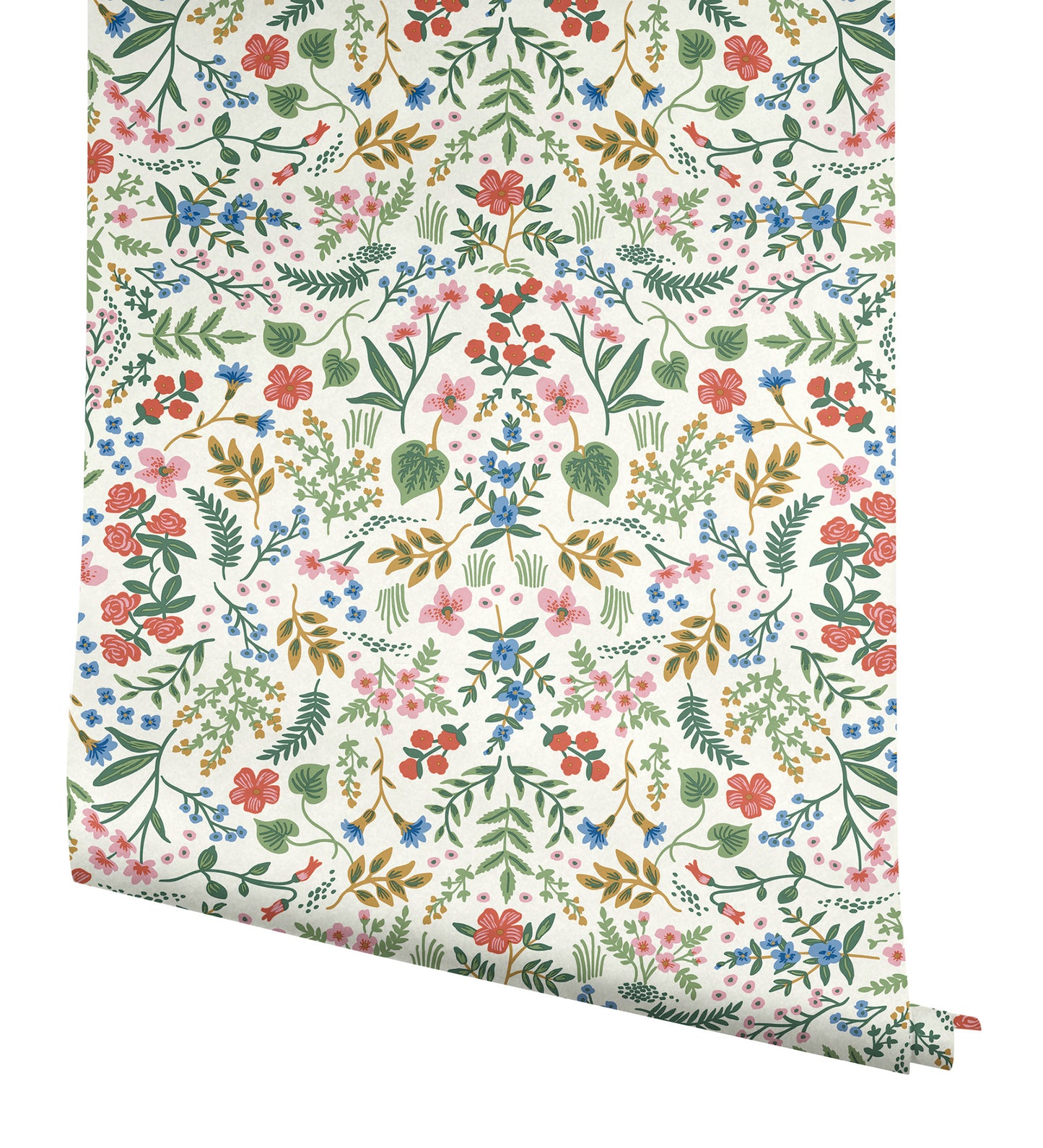 York Wallcoverings Rifle Paper Co P+S 4th Edition Wildwood Rose Peel and Stick Wallpaper Farmhouse Florals Greens  Wallpaper - PSW1624RL