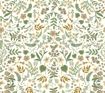York Wallcoverings Rifle Paper Co P+S 4th Edition Wildwood Linen Peel and Stick Wallpaper Farmhouse Florals Greens  Wallpaper - PSW1625RL