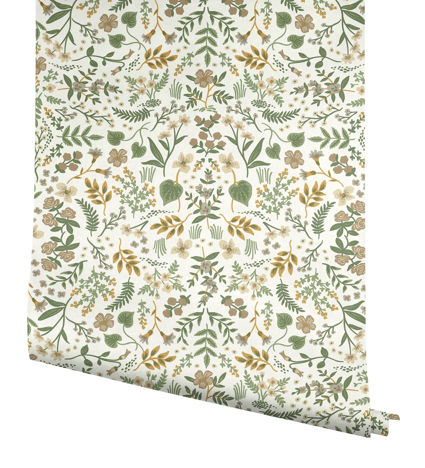 York Wallcoverings Rifle Paper Co P+S 4th Edition Wildwood Linen Peel and Stick Wallpaper Farmhouse Florals Greens  Wallpaper - PSW1625RL