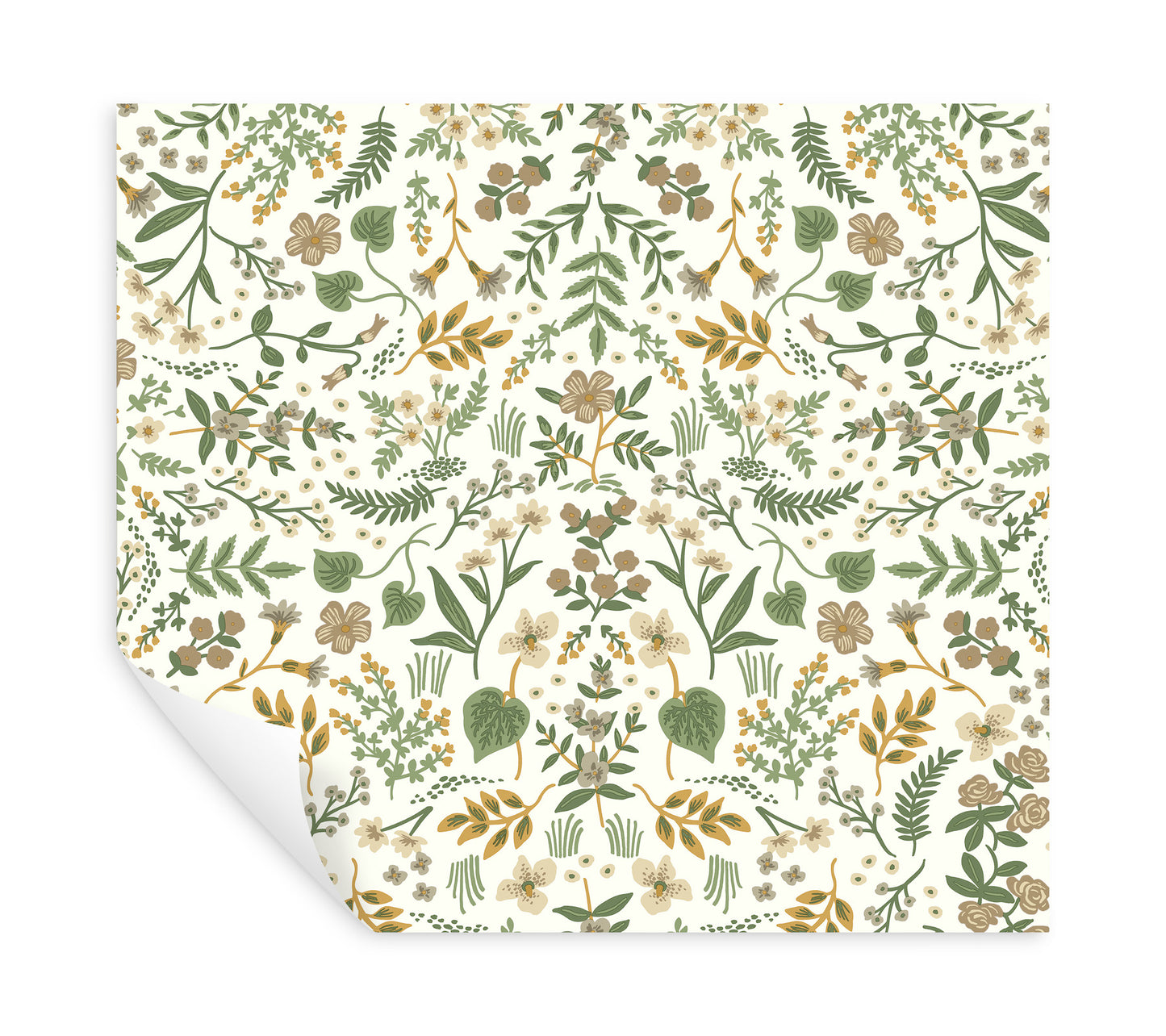 York Wallcoverings Rifle Paper Co P+S 4th Edition Wildwood Linen Peel and Stick Wallpaper Farmhouse Florals Greens  Wallpaper - PSW1625RL