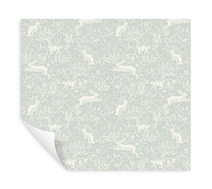 York Wallcoverings Rifle Paper Co P+S 4th Edition Fable Mineral Peel and Stick Wallpaper Whimsical Animals and Insects Greens  Wallpaper - PSW1626RL