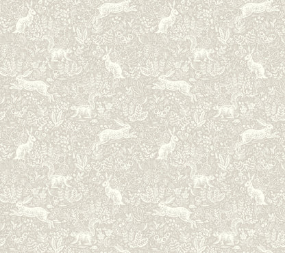 York Wallcoverings Rifle Paper Co P+S 4th Edition Fable Linen Peel and Stick Wallpaper Whimsical Animals and Insects Beiges  Wallpaper - PSW1627RL