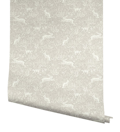 York Wallcoverings Rifle Paper Co P+S 4th Edition Fable Linen Peel and Stick Wallpaper Whimsical Animals and Insects Beiges  Wallpaper - PSW1627RL