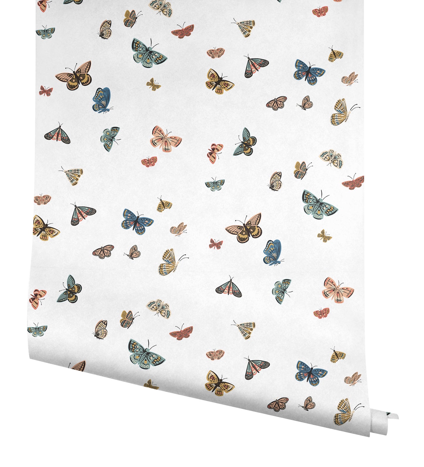 York Wallcoverings Rifle Paper Co P+S 4th Edition Butterfly House White Peel and Stick Wallpaper Whimsical Animals and Insects Whites and Off-Whites  Wallpaper - PSW1632RL