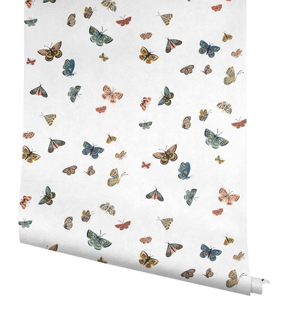 York Wallcoverings Rifle Paper Co P+S 4th Edition Butterfly House White Peel and Stick Wallpaper Whimsical Animals and Insects Whites and Off-Whites  Wallpaper - PSW1632RL