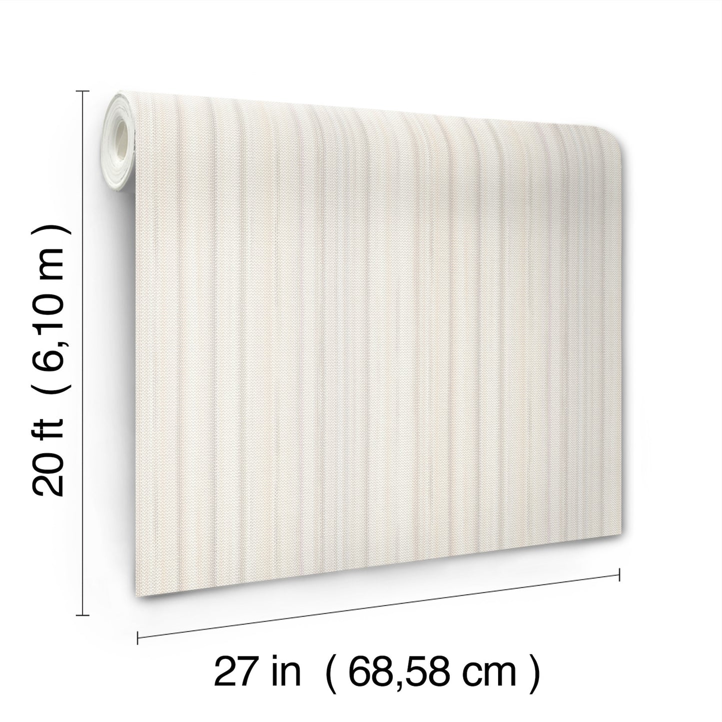 York Wallcoverings Missoni PSWP Striped Sunset Beige Peel and Stick Wallpaper Transitional Stripes Whites and Off-Whites  Wallpaper - PSW1635RL