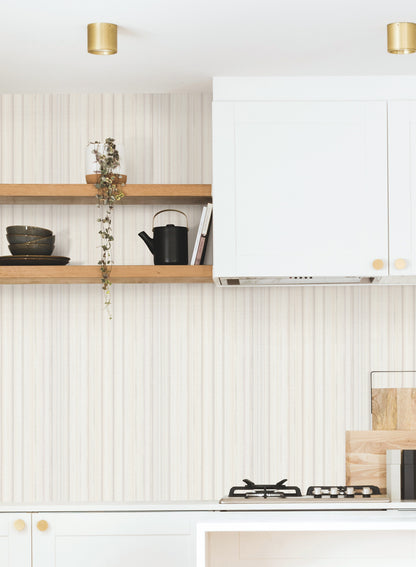 York Wallcoverings Missoni PSWP Striped Sunset Beige Peel and Stick Wallpaper Transitional Stripes Whites and Off-Whites  Wallpaper - PSW1635RL