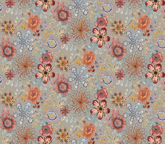 York Wallcoverings Missoni PSWP Magic Garden Multicolor Peel and Stick Wallpaper Modern Florals Greys  Wallpaper - PSW1637RL