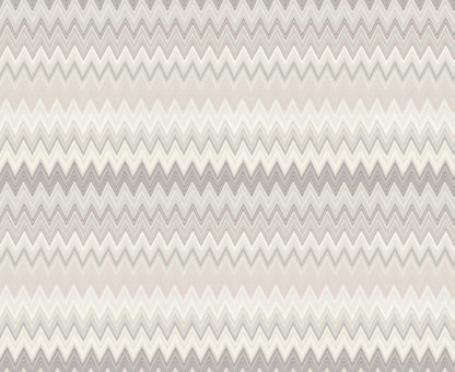 York Wallcoverings Missoni PSWP Zig Zag Beige Peel and Stick Wallpaper Transitional Chevron Whites and Off-Whites  Wallpaper - PSW1643RL