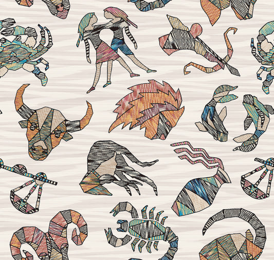 York Wallcoverings Missoni PSWP Constellations Multicolor Peel and Stick Wallpaper Bohemian Novelty Oranges  Wallpaper - PSW1644RL