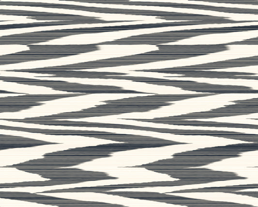 York Wallcoverings Missoni PSWP Flamed Zig Zag Black Peel and Stick Wallpaper Modern Stripes Blacks  Wallpaper - PSW1645RL