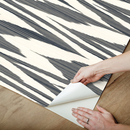 York Wallcoverings Missoni PSWP Flamed Zig Zag Black Peel and Stick Wallpaper Modern Stripes Blacks  Wallpaper - PSW1645RL
