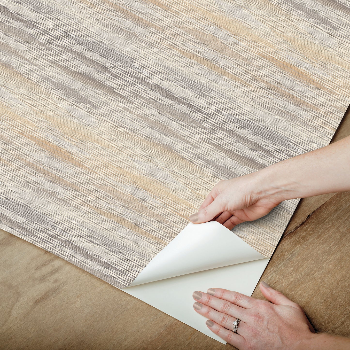 York Wallcoverings Missoni PSWP Fireworks Natural Peel and Stick Wallpaper Transitional Stripes Beiges  Wallpaper - PSW1646RL