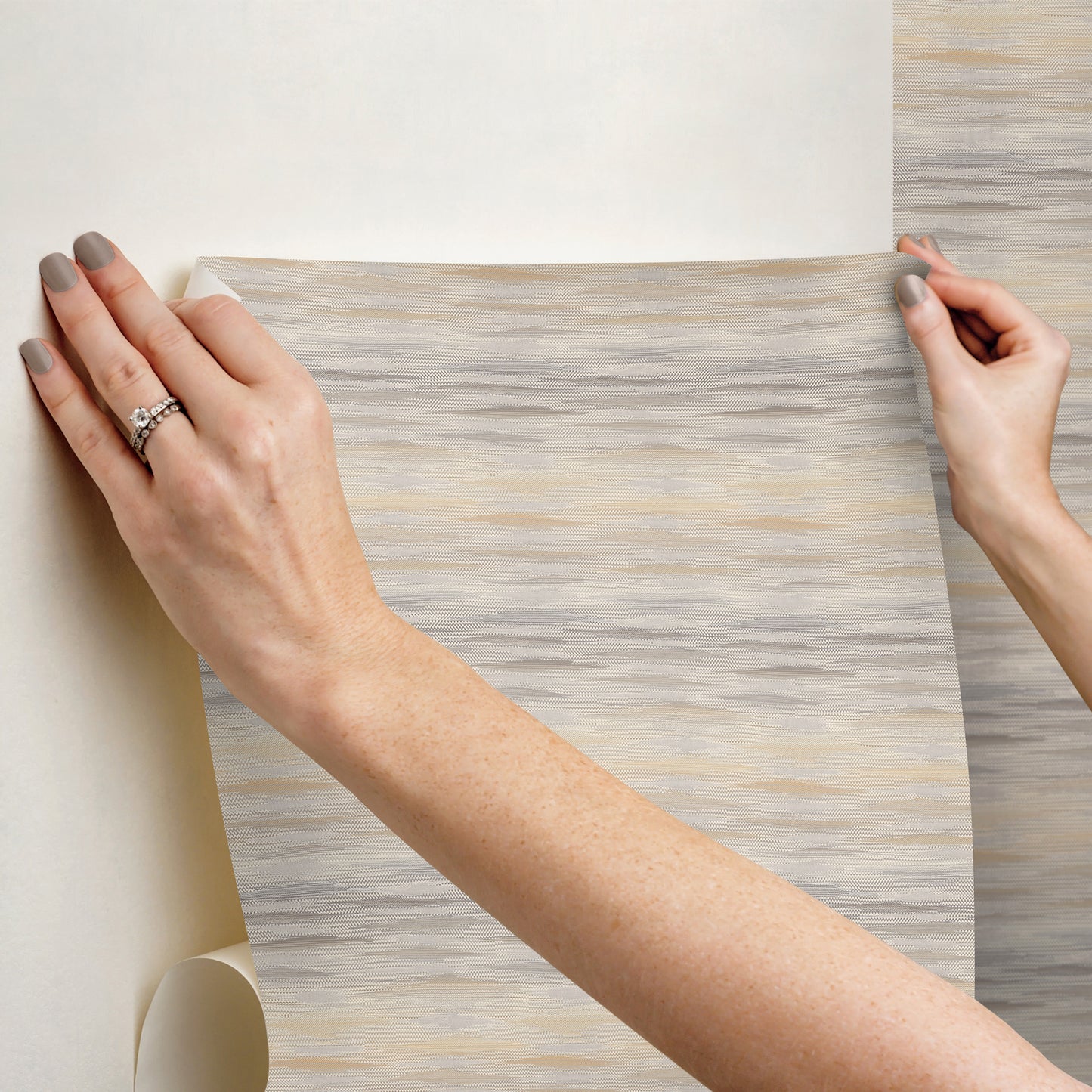 York Wallcoverings Missoni PSWP Fireworks Natural Peel and Stick Wallpaper Transitional Stripes Beiges  Wallpaper - PSW1646RL