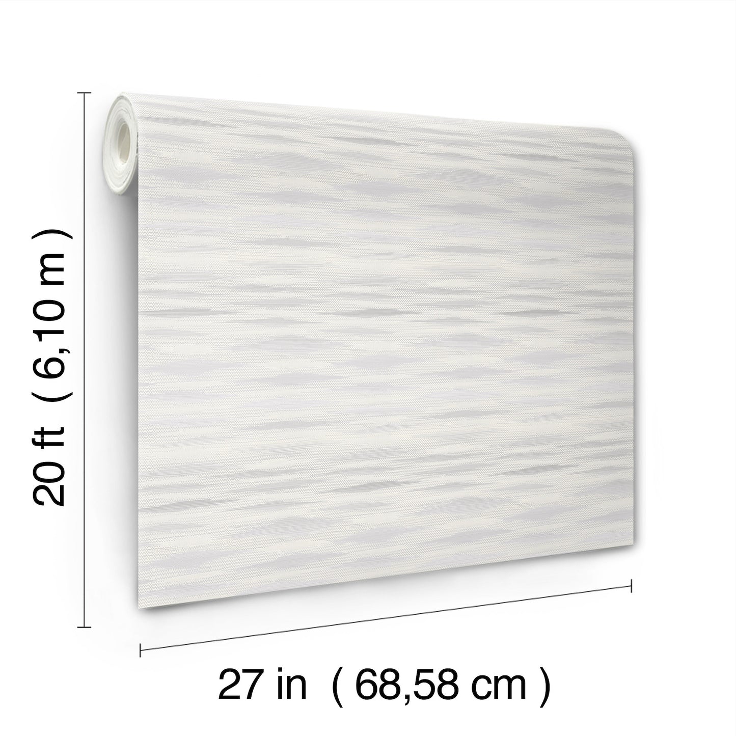 York Wallcoverings RoomMates Fireworks Warm Grey Peel and Stick Wallpaper Transitional Stripes Whites and Off-Whites  Wallpaper - PSW1647RL