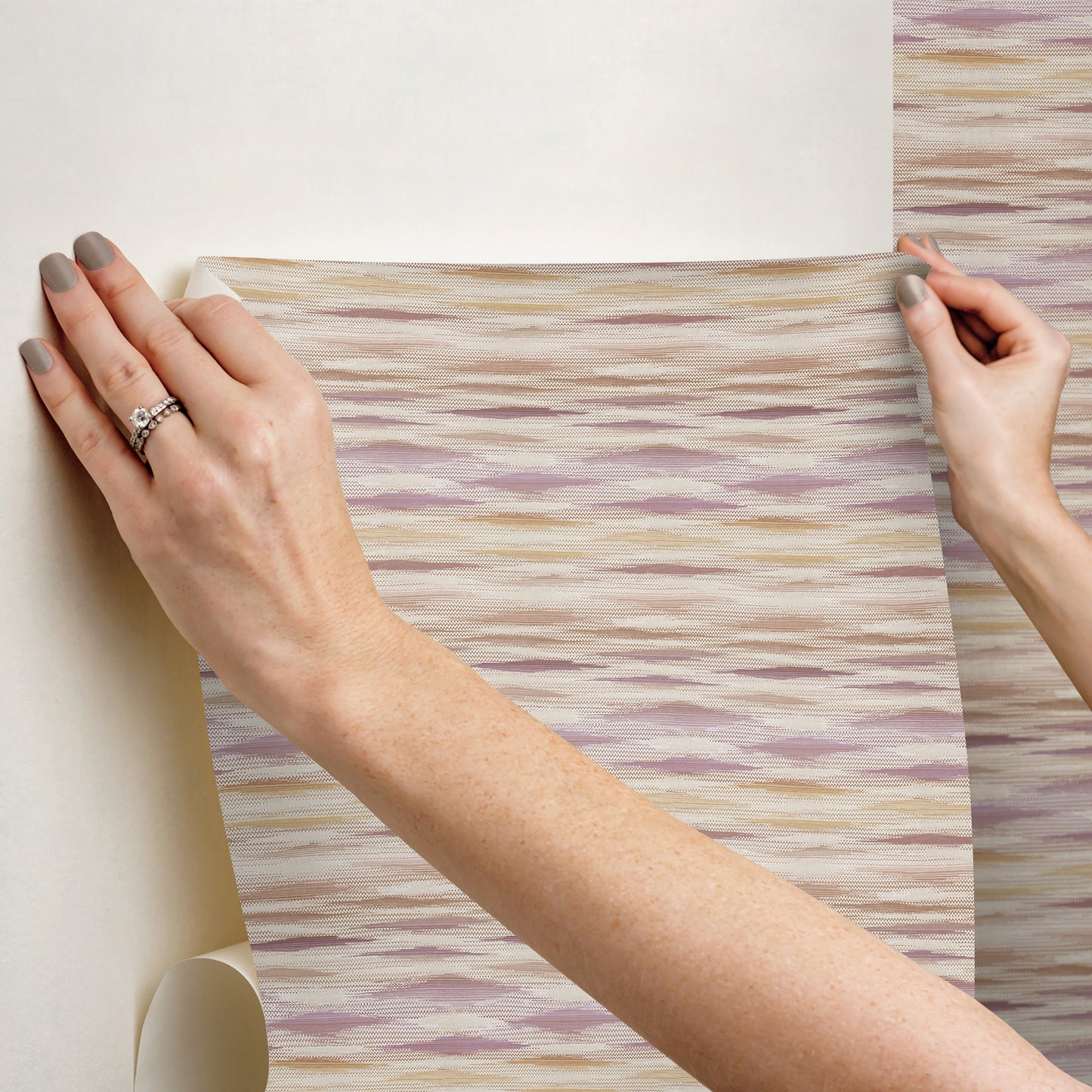 York Wallcoverings RoomMates Fireworks Mauve Peel and Stick Wallpaper Transitional Stripes Purples  Wallpaper - PSW1648RL