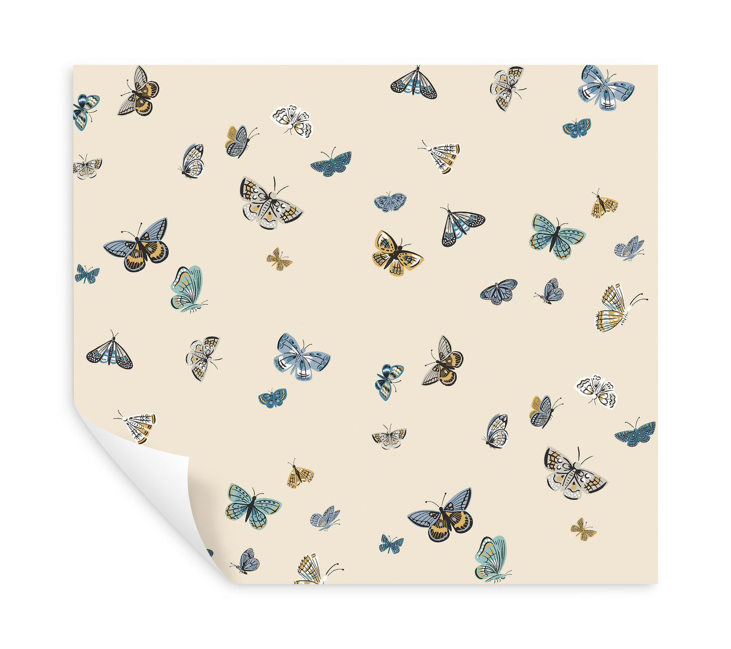 York Wallcoverings Nikki Chu Premium Peel + Stick Butterfly House Linen Peel and Stick Wallpaper Whimsical Animals and Insects Beiges  Wallpaper - PSW1649RL