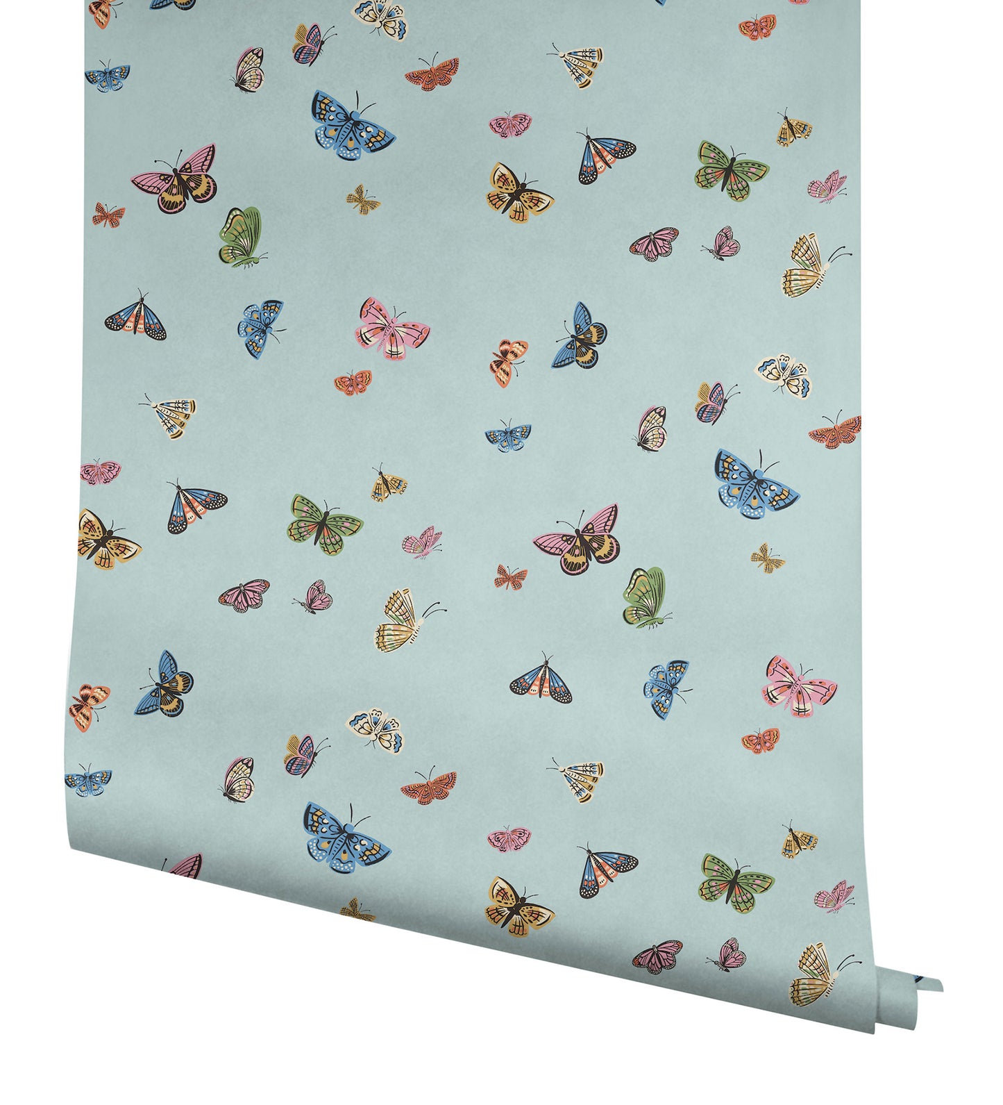 York Wallcoverings Nikki Chu Premium Peel + Stick Butterfly House Light Blue Peel and Stick Wallpaper Whimsical Animals and Insects Blues  Wallpaper - PSW1650RL