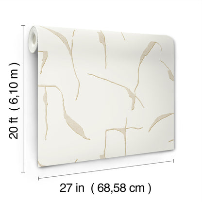 York Wallcoverings Nikki Chu Premium Peel + Stick Ivory Coast Caramel and Gold Premium Peel + Stick Wallpaper Modern Geometrics Yellows  Wallpaper - PSW1651RL