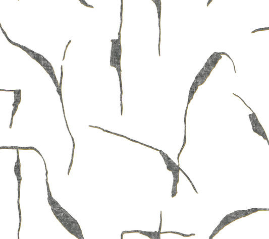 York Wallcoverings Nikki Chu Premium Peel + Stick Ivory Coast Black and Gold Premium Peel + Stick Wallpaper Modern Geometrics Blacks  Wallpaper - PSW1652RL