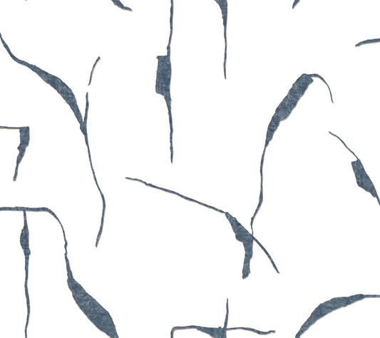 York Wallcoverings Nikki Chu Premium Peel + Stick Ivory Coast Navy and Glint Premium Peel + Stick Wallpaper Modern Geometrics Blues  Wallpaper - PSW1653RL