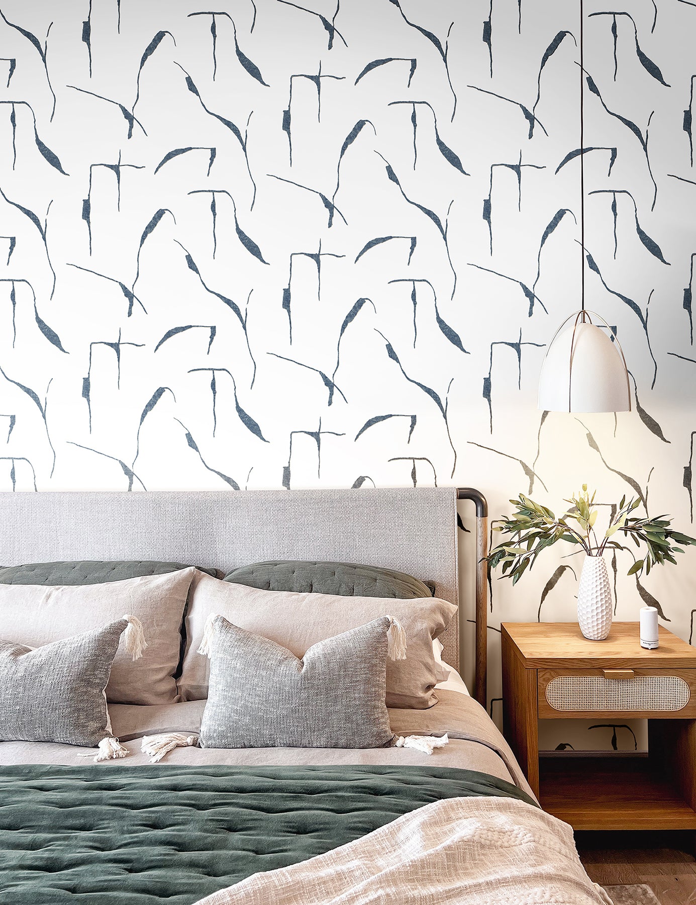 York Wallcoverings Nikki Chu Premium Peel + Stick Ivory Coast Navy and Glint Premium Peel + Stick Wallpaper Modern Geometrics Blues  Wallpaper - PSW1653RL