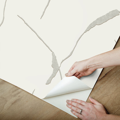 York Wallcoverings Nikki Chu Premium Peel + Stick Ivory Coast Stone and Glint Premium Peel + Stick Wallpaper Modern Geometrics Greys  Wallpaper - PSW1654RL