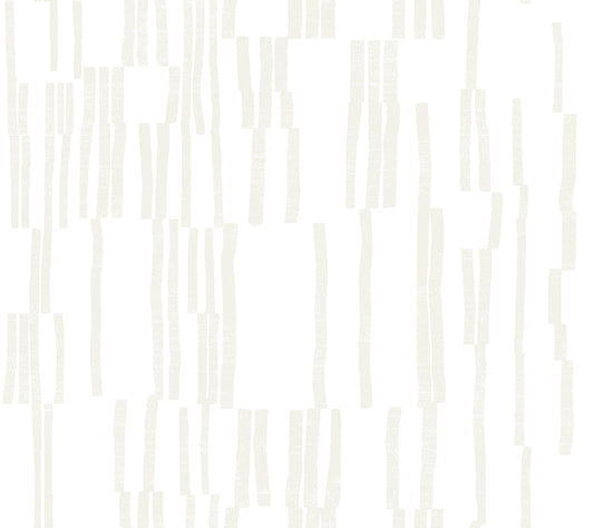 York Wallcoverings Nikki Chu Premium Peel + Stick Koso Pearl and White Premium Peel + Stick Wallpaper Modern Stripes Whites and Off-Whites  Wallpaper - PSW1660RL
