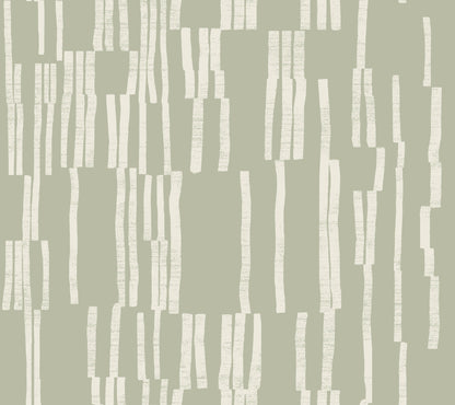 York Wallcoverings Nikki Chu Premium Peel + Stick Koso Sage Premium Peel + Stick Wallpaper Modern Stripes Greens  Wallpaper - PSW1661RL