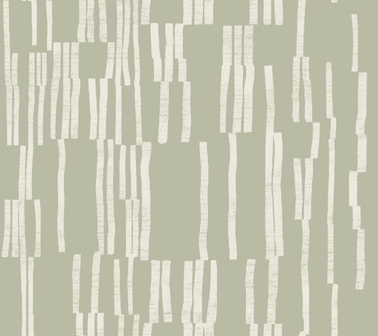 York Wallcoverings Nikki Chu Premium Peel + Stick Koso Sage Premium Peel + Stick Wallpaper Modern Stripes Greens  Wallpaper - PSW1661RL