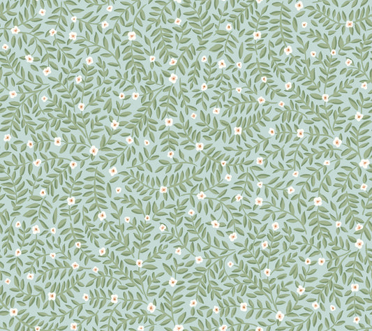 York Wallcoverings Rifle Paper Co. Elodie Light Blue Petite Floral Premium Peel + Stick Wallpaper Botanical Modern Light Blue  Wallpaper - PSW1672RL