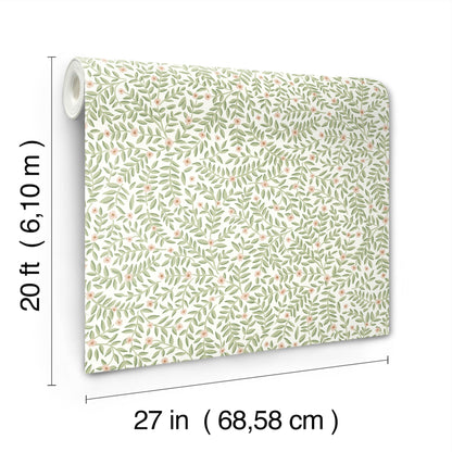York Wallcoverings Rifle Paper Co. Elodie Cream Petite Floral Premium Peel + Stick Wallpaper Botanical Modern Cream  Wallpaper - PSW1673RL