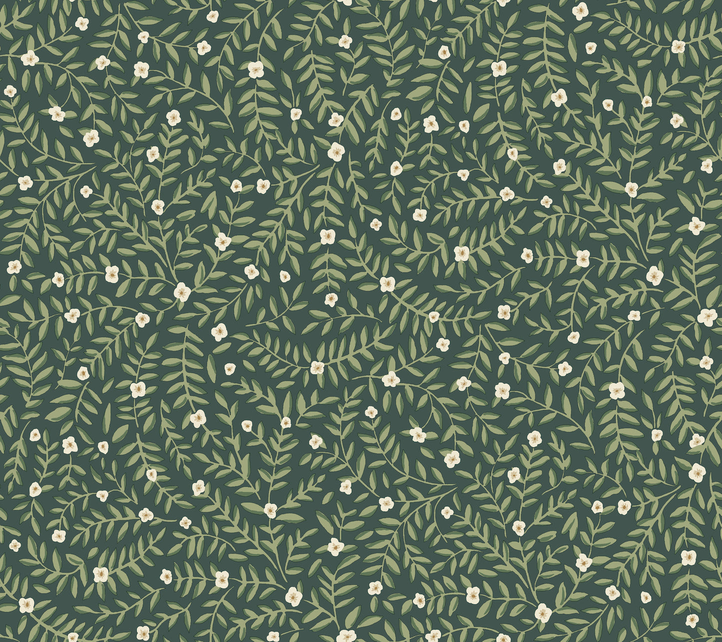 York Wallcoverings Rifle Paper Co. Elodie Evergreen Petite Floral Premium Peel + Stick Wallpaper Botanical Modern Evergreen  Wallpaper - PSW1674RL